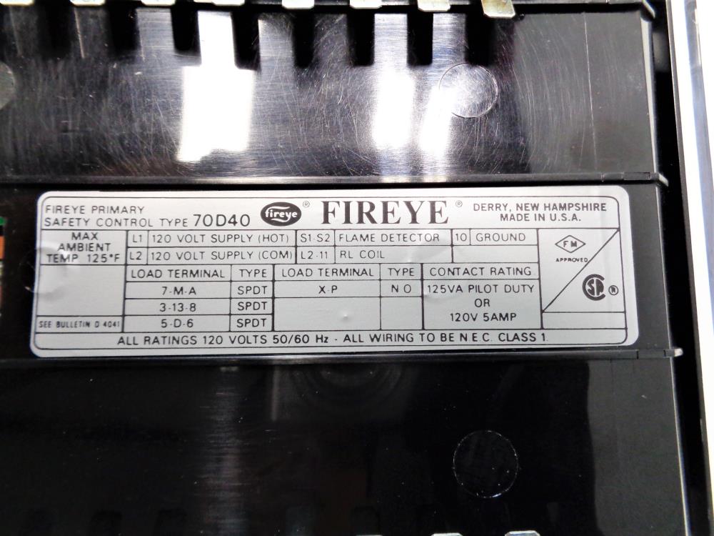 Fireye 70D40 Solid State Burner Management Controller (Clear Cover)